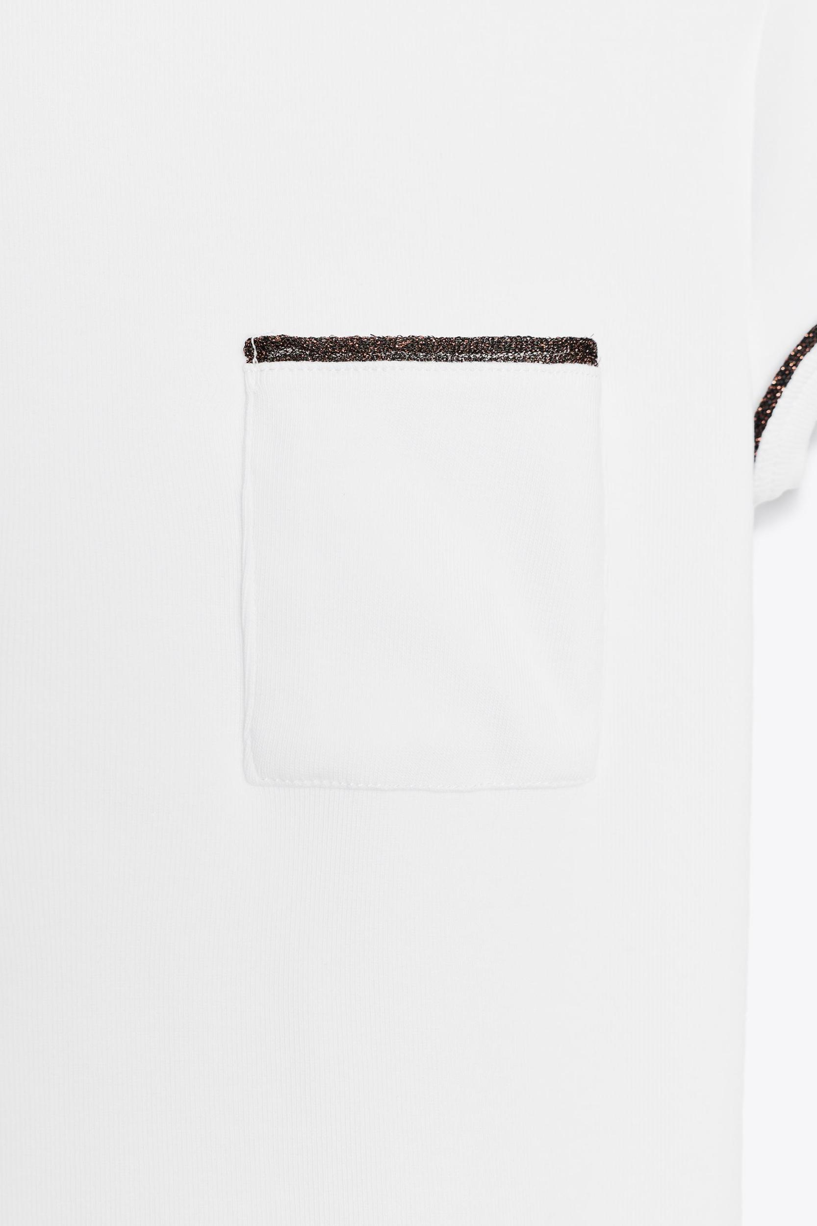 T-SHIRT WITH METALLIC THREAD TRIM Product Image