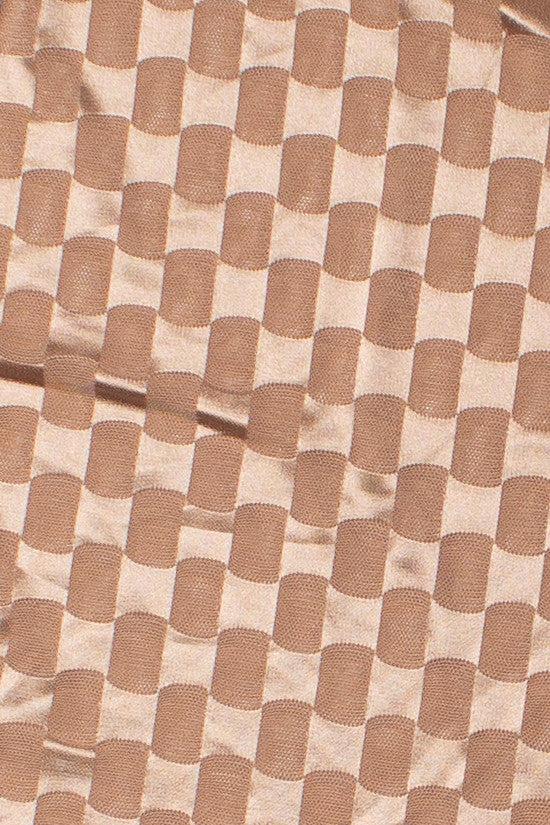 Mesh Checker Long Sleeve Top Product Image