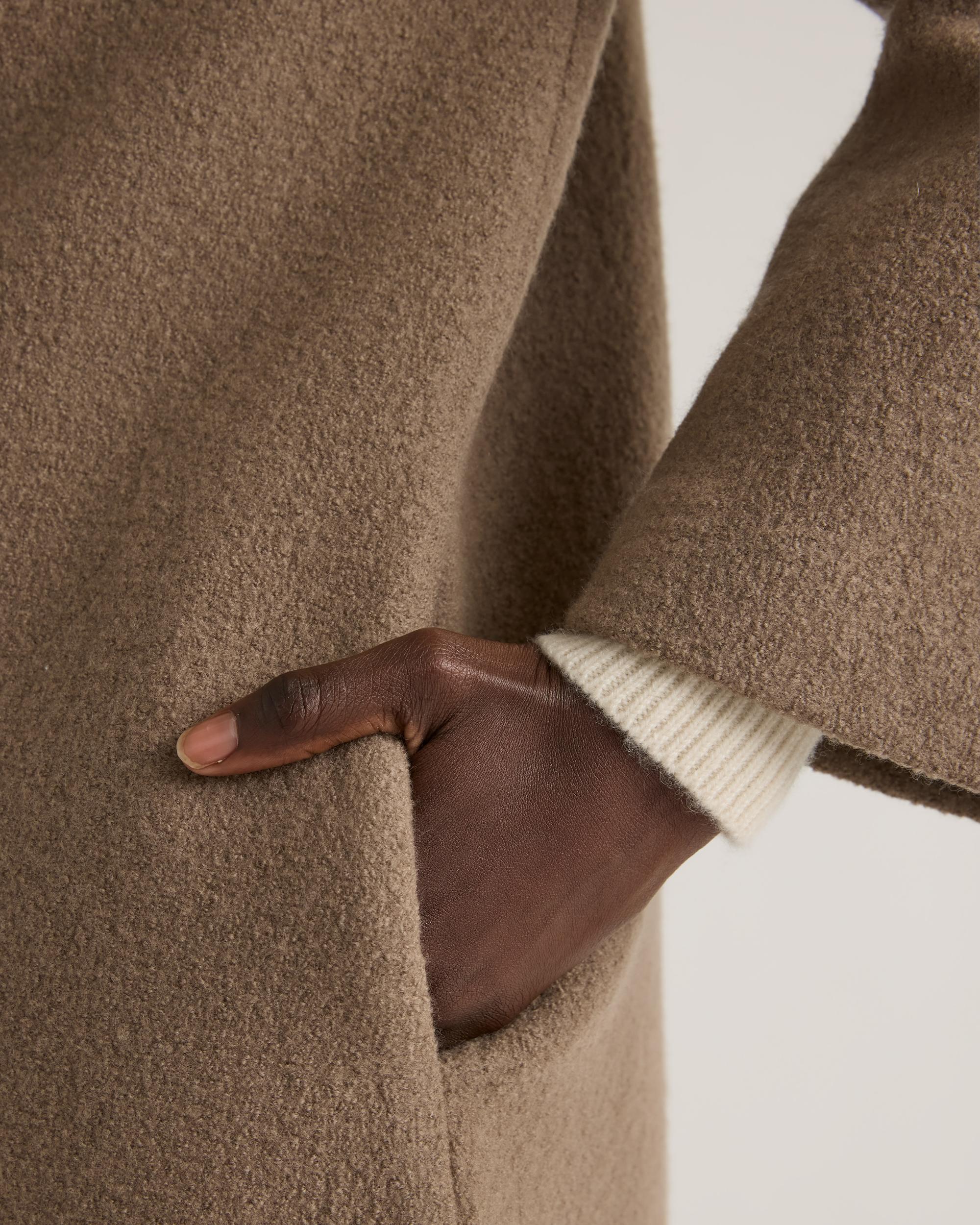 Quince | Women's 100% Merino Wool Shawl Collar Long Coat Size XL Product Image