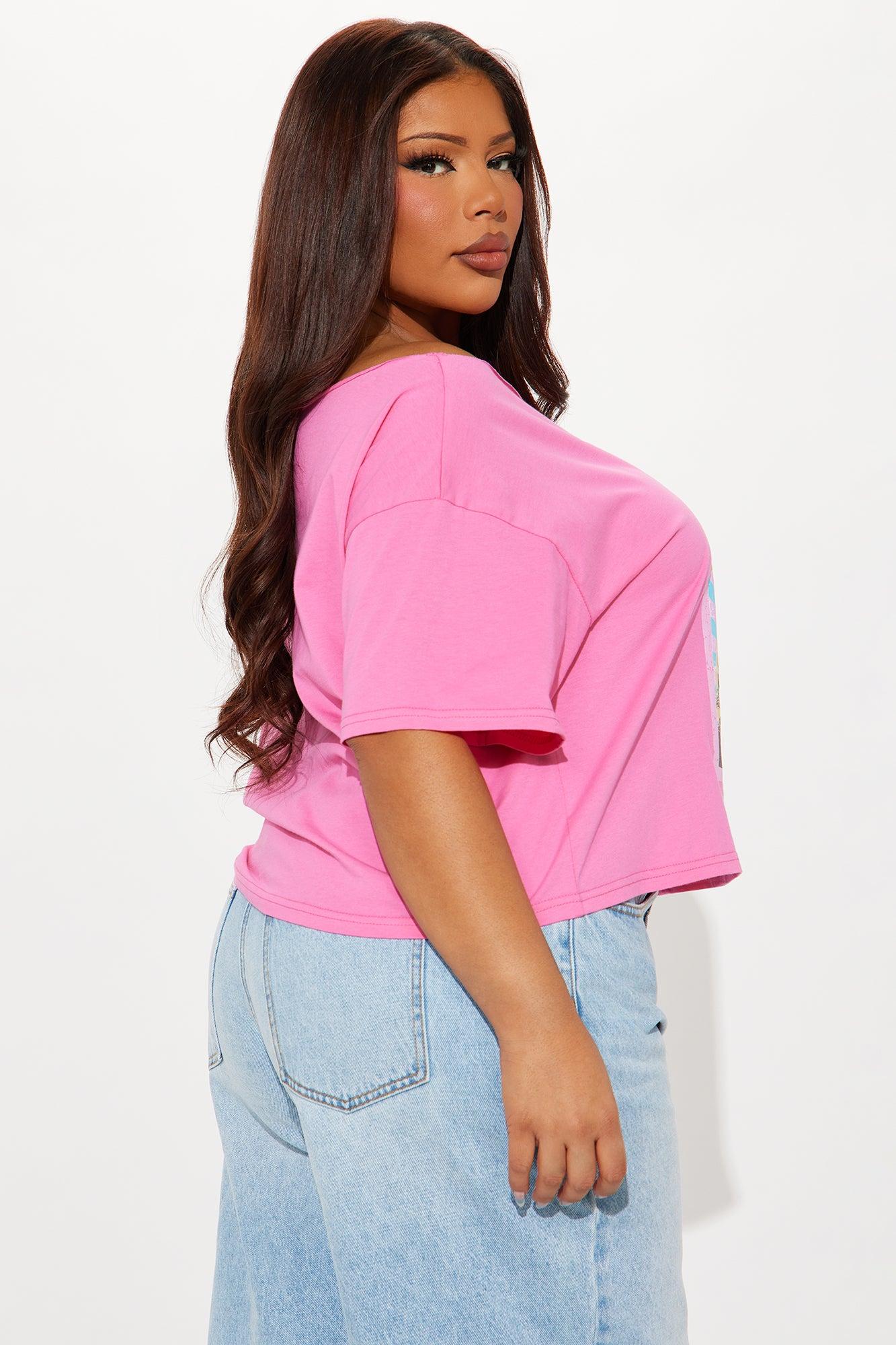 Jimi Hendrix Off Shoulder Top - Pink Product Image