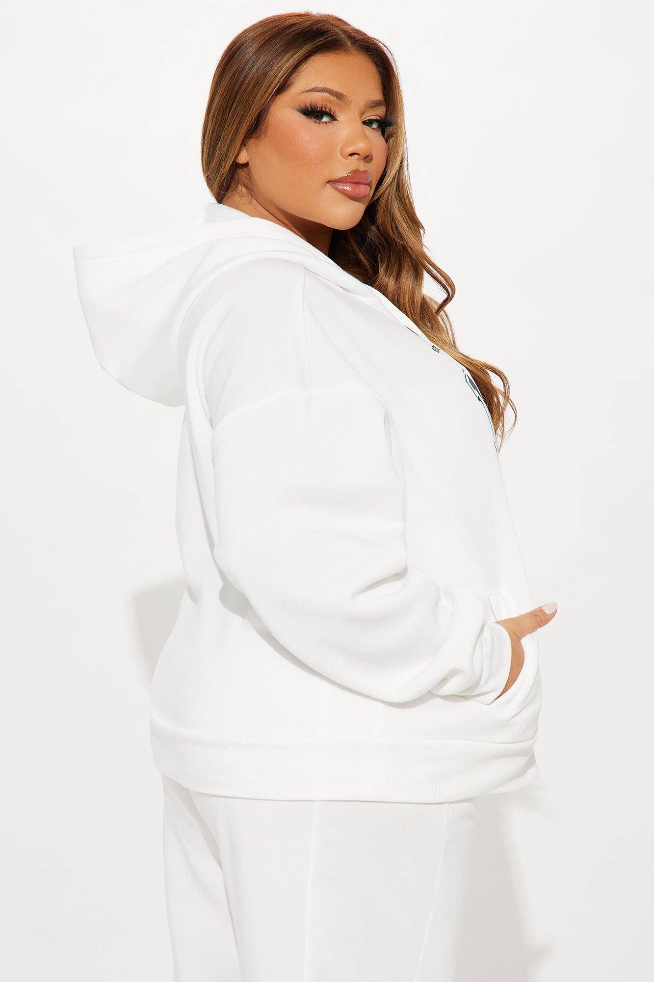 Upper East Side New York Hoodie - White Product Image