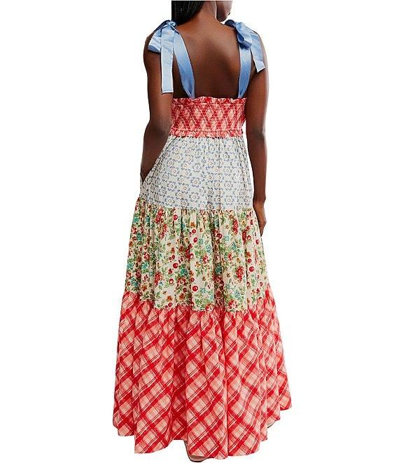 Free People Bluebell Floral Print V-Neck Sleeveless Maxi Dress Product Image