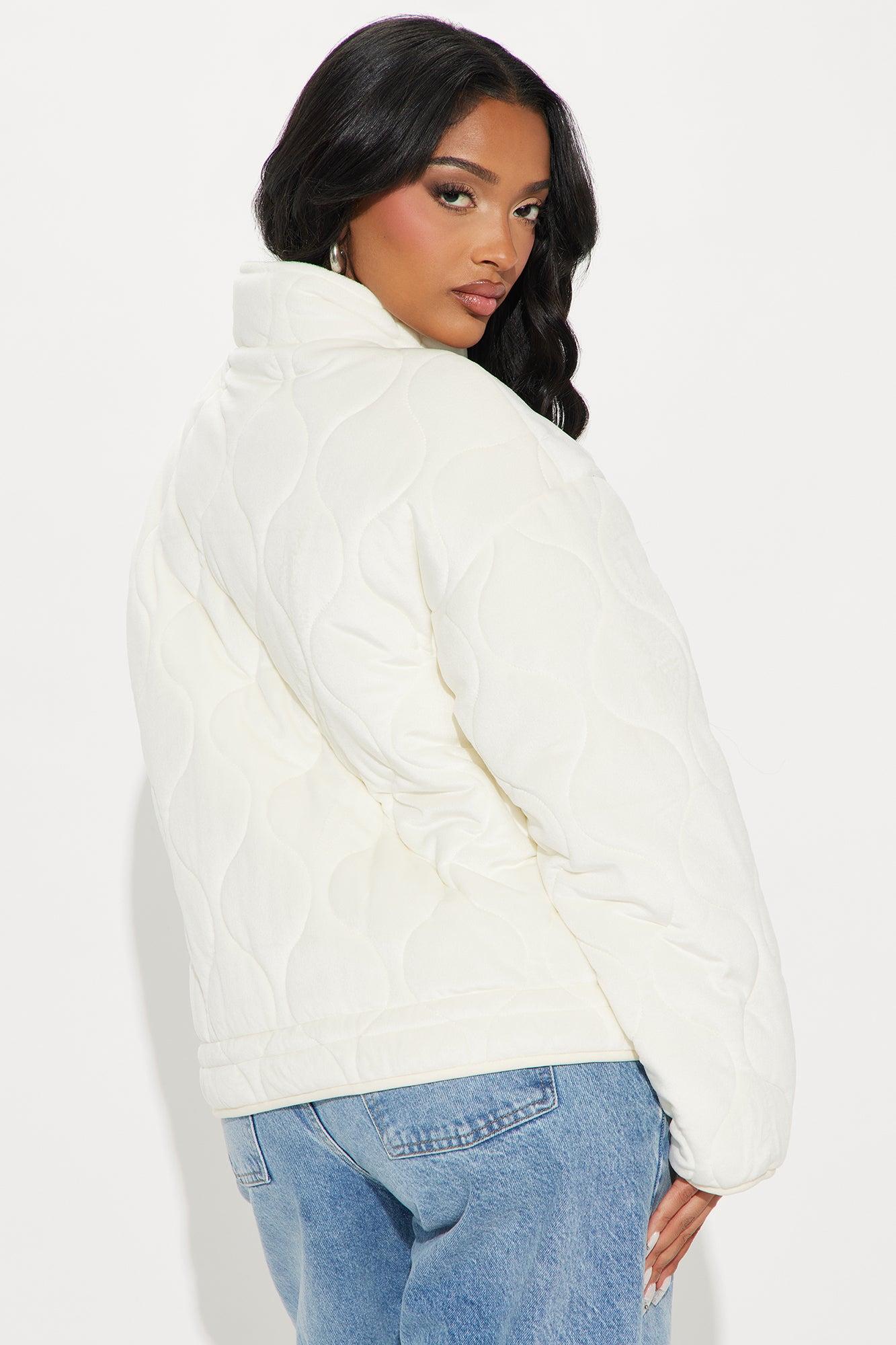 Ski Lift Lightweight Quilted Puffer Jacket - Cream Female Product Image