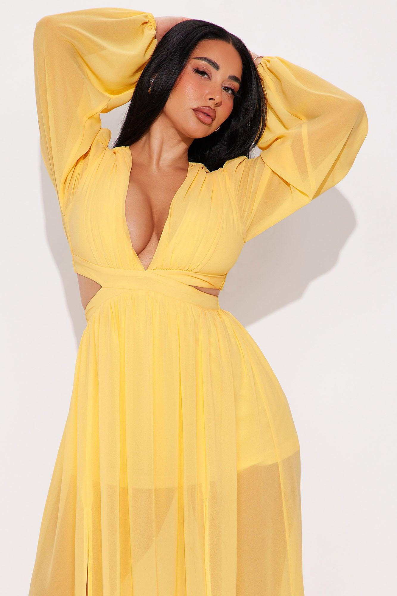 Natalia Maxi Dress - Yellow Product Image