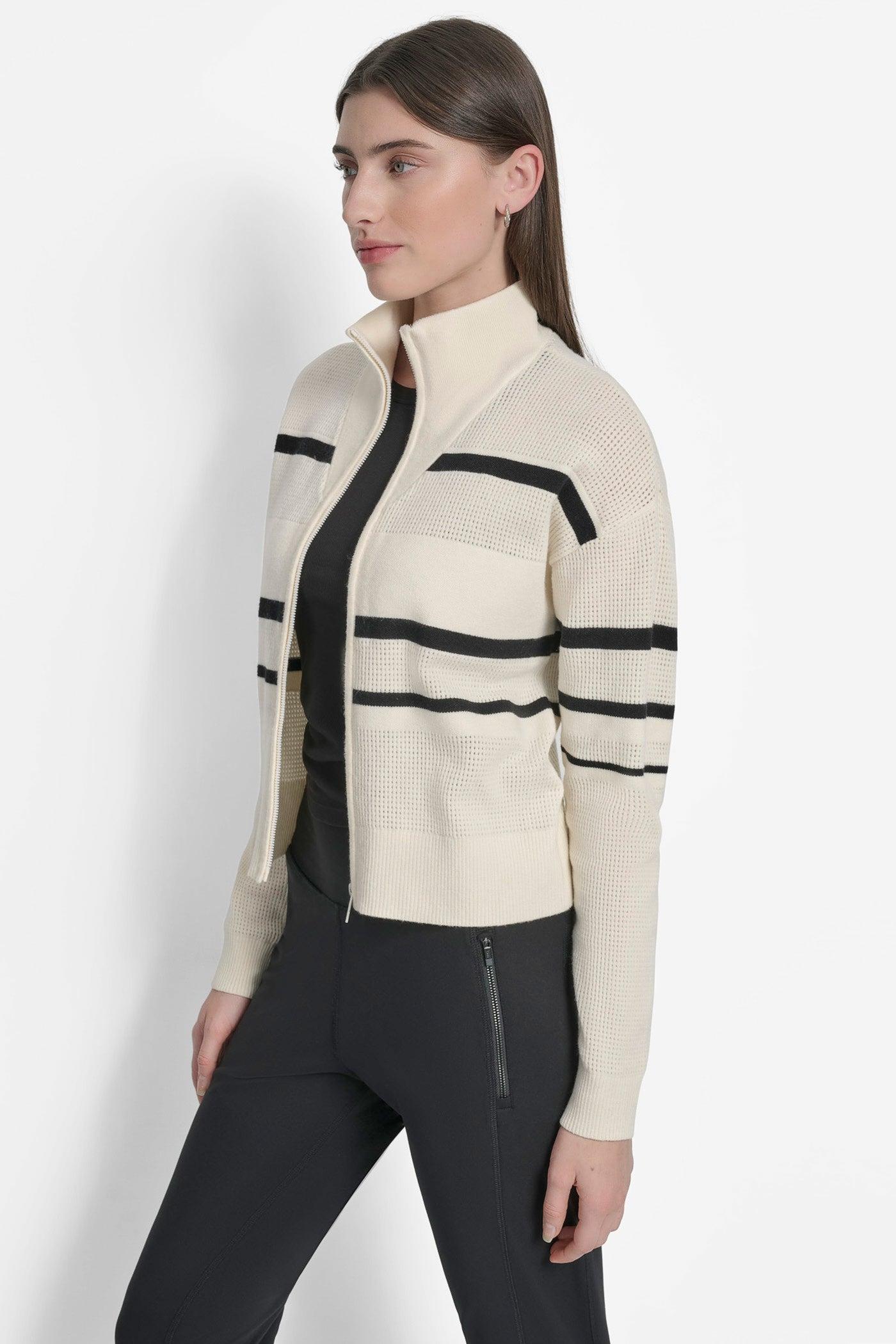 LOGO STRIPE OPEN-STITCH CARDIGAN JACKET Product Image