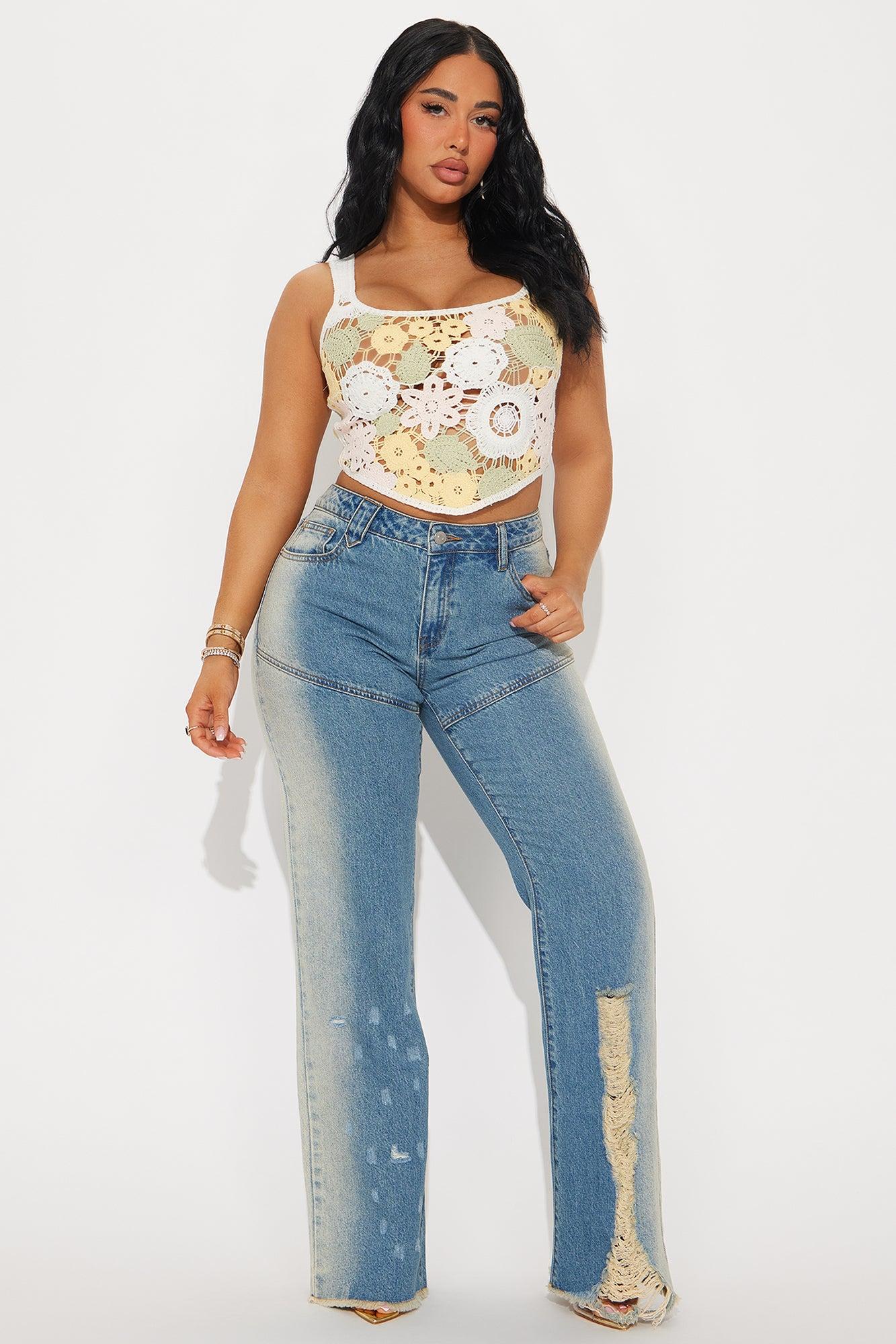 Botanical Garden Crochet Top - Yellow/combo Product Image