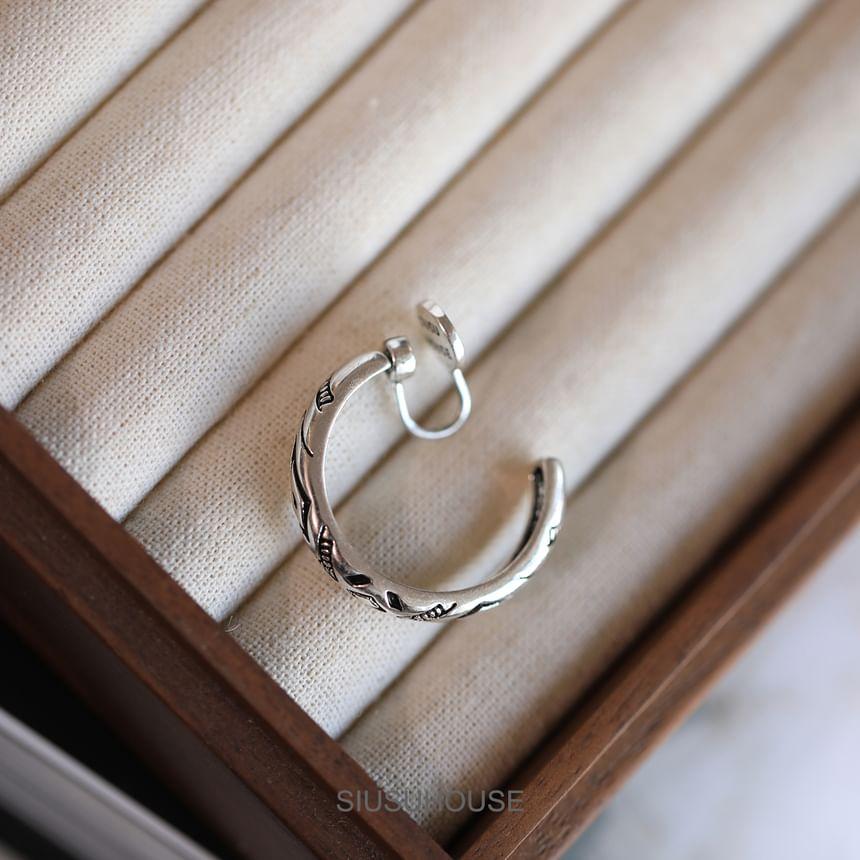 Engraved Open Hoop Earring Product Image