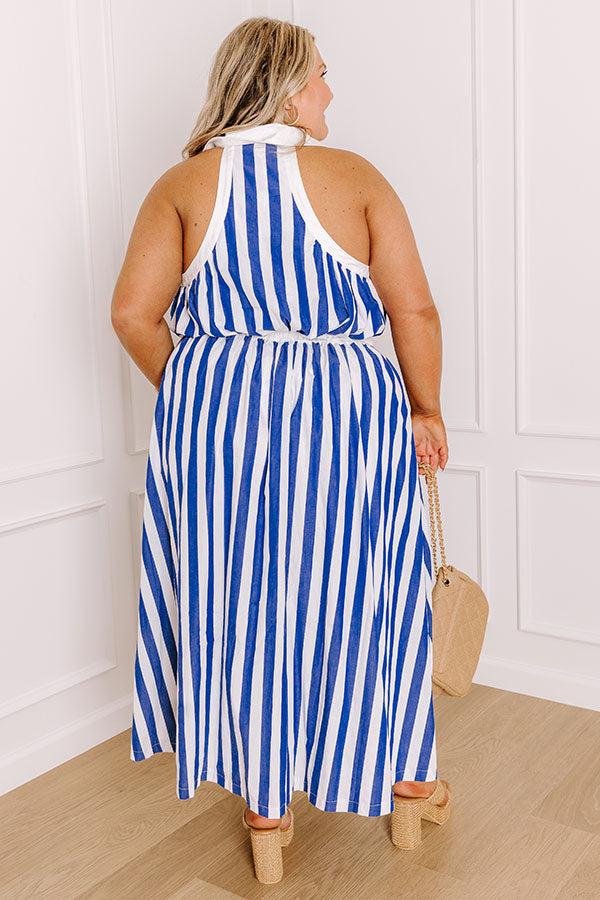 Sail Away Stripe Midi Dress Curves Product Image