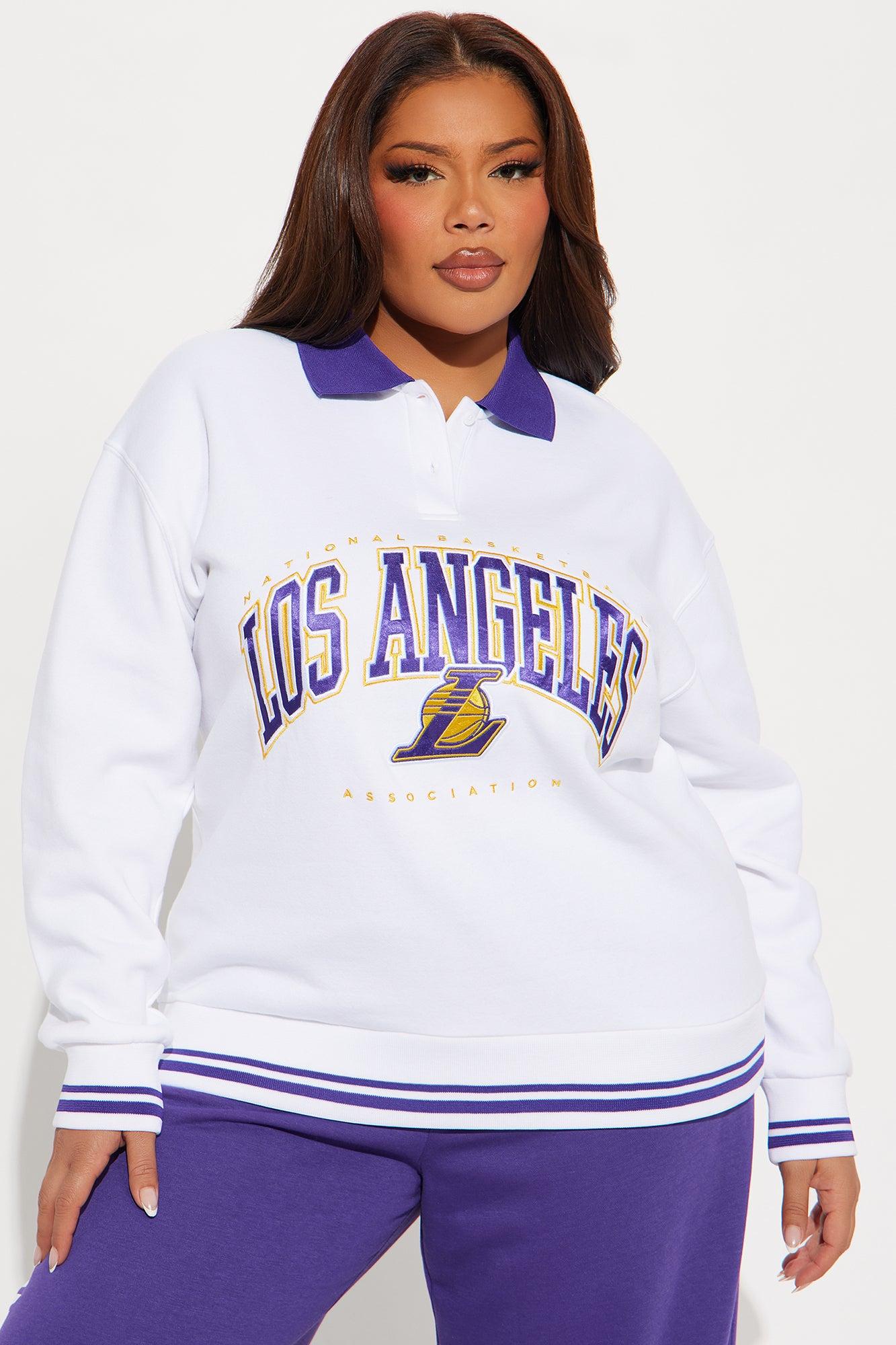 Lakers Warm Up Sweatshirt - White Female Product Image