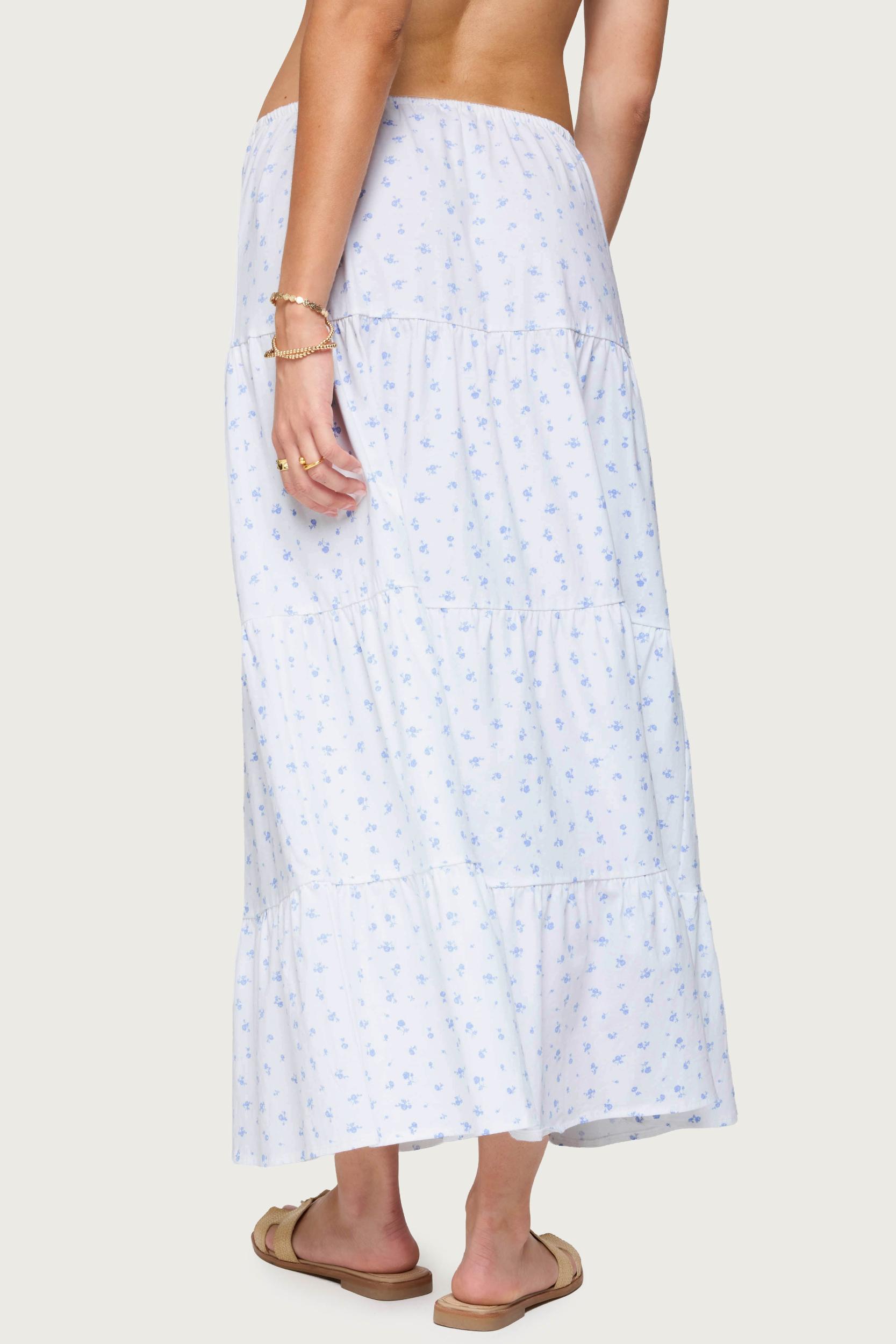 Charley Floral Tiered Maxi Skirt Product Image