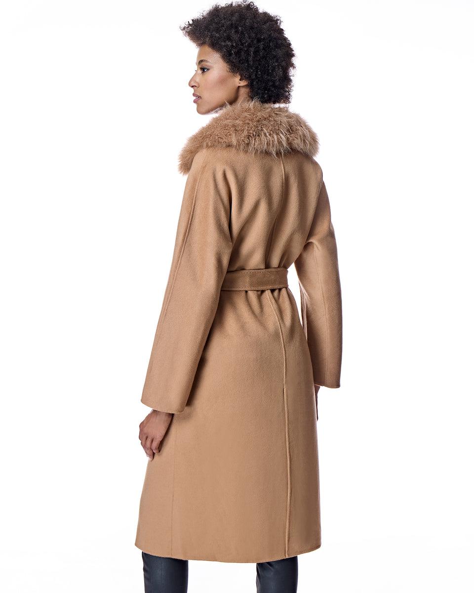 Cashmere Belted Coat with Cashmere Goat Shirt Collar-Maximilian Product Image