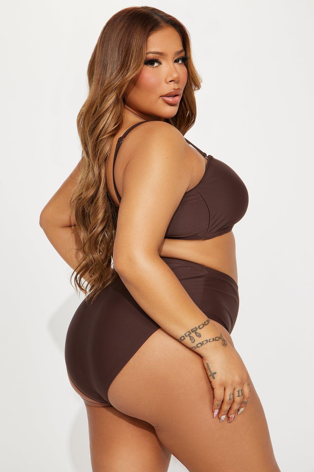 Maui Mix And Match Bandeau Bikini Top - Chocolate Product Image