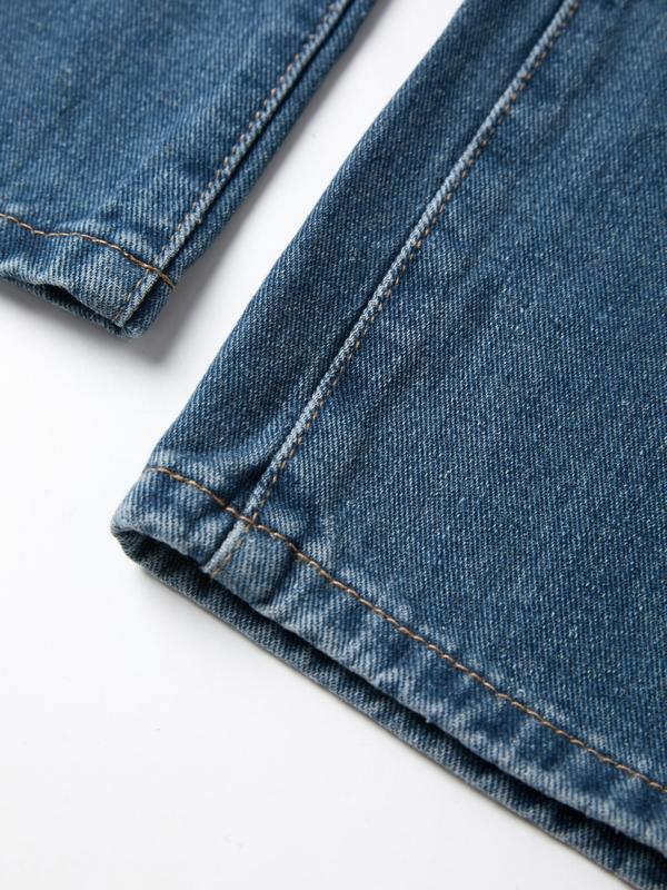 Dark Wash Vintage Baggy Boyfriend Jeans Product Image