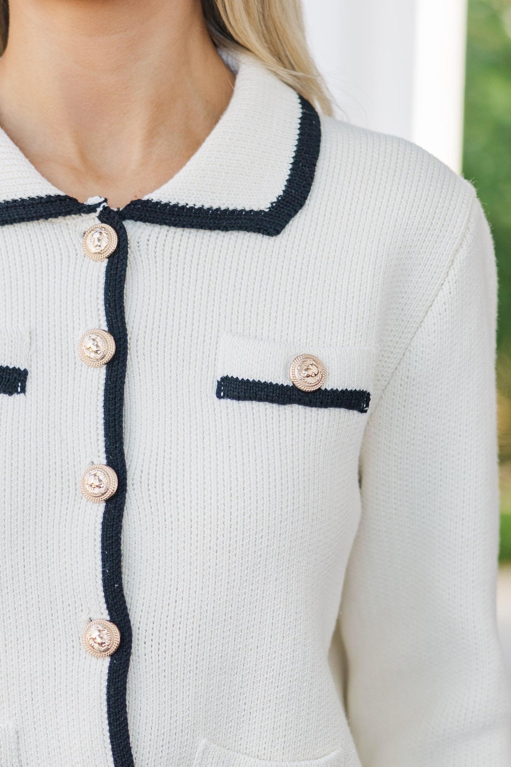 The Heritage Cream Button Down Cardigan Female Product Image