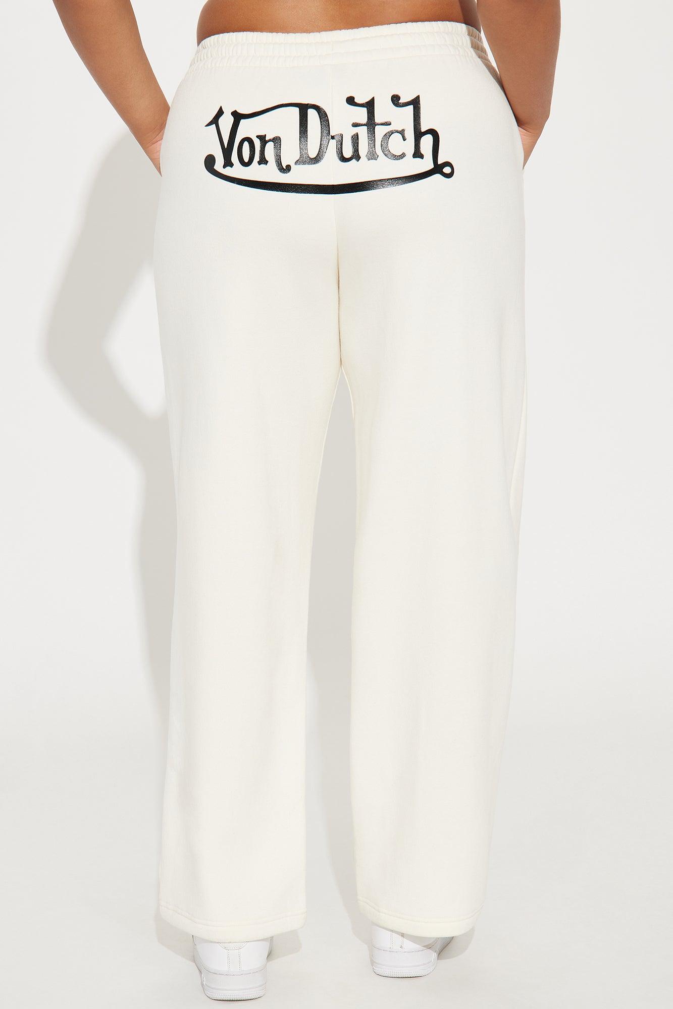 Von Dutch Classic Wide Leg Pant - Off White Product Image