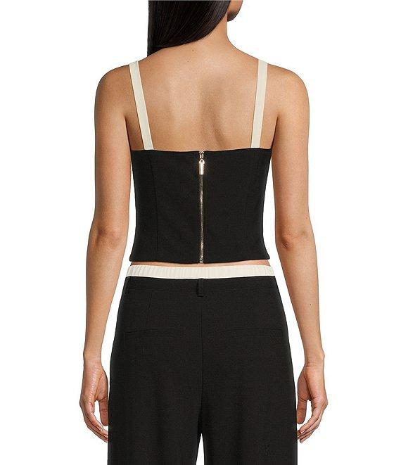 I.N. San Francisco Contrast Corset Coordinating Crop Top Product Image