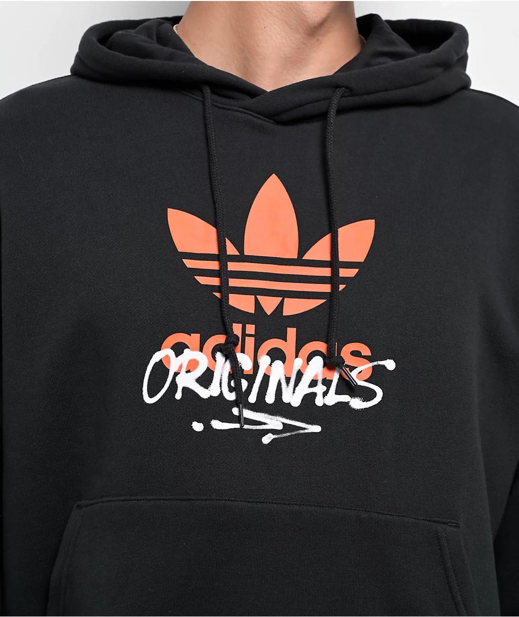 adidas Originals Trefoil Street Black Hoodie Product Image