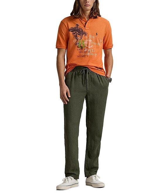 Polo Ralph Lauren Classic Fit Mesh Tropical Graphic Short Sleeve Polo Shirt Product Image