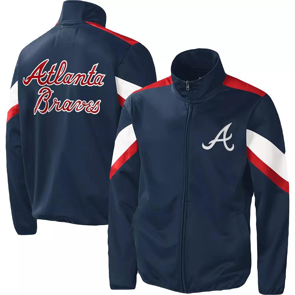 Men's G-III Sports by Carl Banks Navy Atlanta Braves Earned Run Full-Zip Jacket,  Product Image