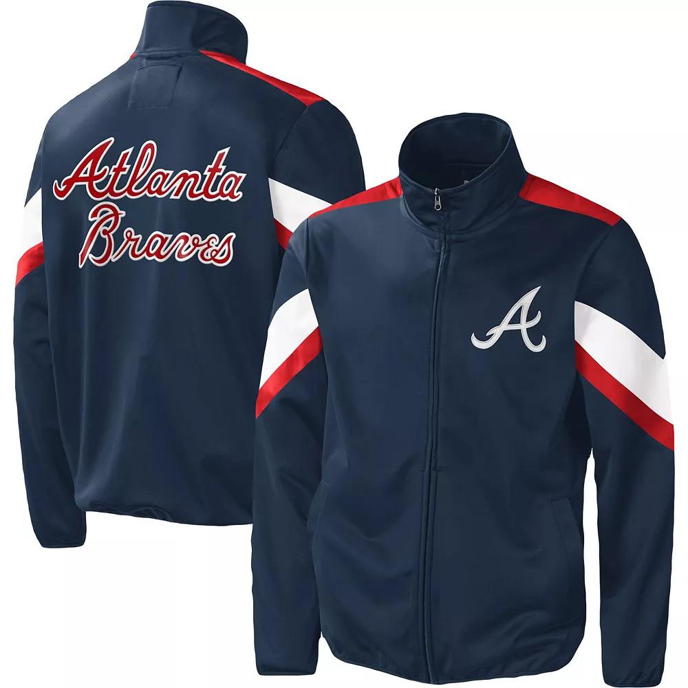 Men's G-III Sports by Carl Banks Navy Atlanta Braves Earned Run Full-Zip Jacket,  Product Image
