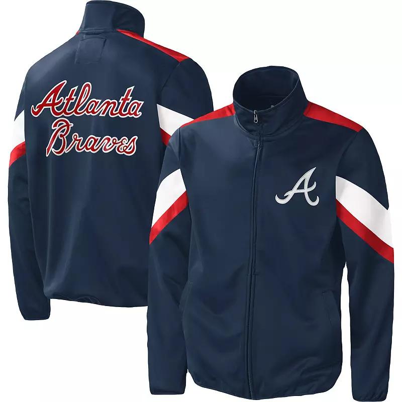 Men's G-III Sports by Carl Banks Navy Atlanta Braves Earned Run Full-Zip Jacket,  Product Image