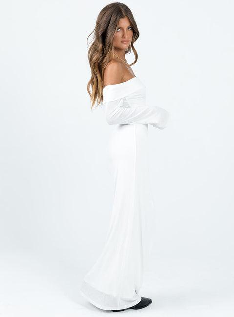 Maida Maxi Dress White Product Image