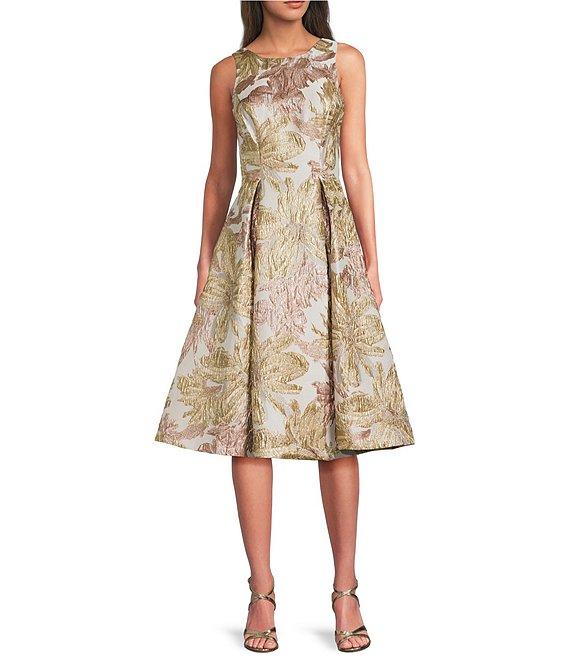 Alex Evenings Floral Jacquard A-Line Midi Dress Product Image