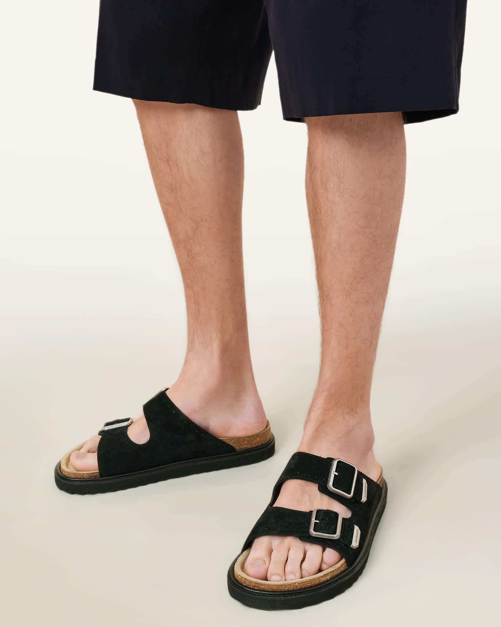 Randal Buckled Suede Sandals Product Image