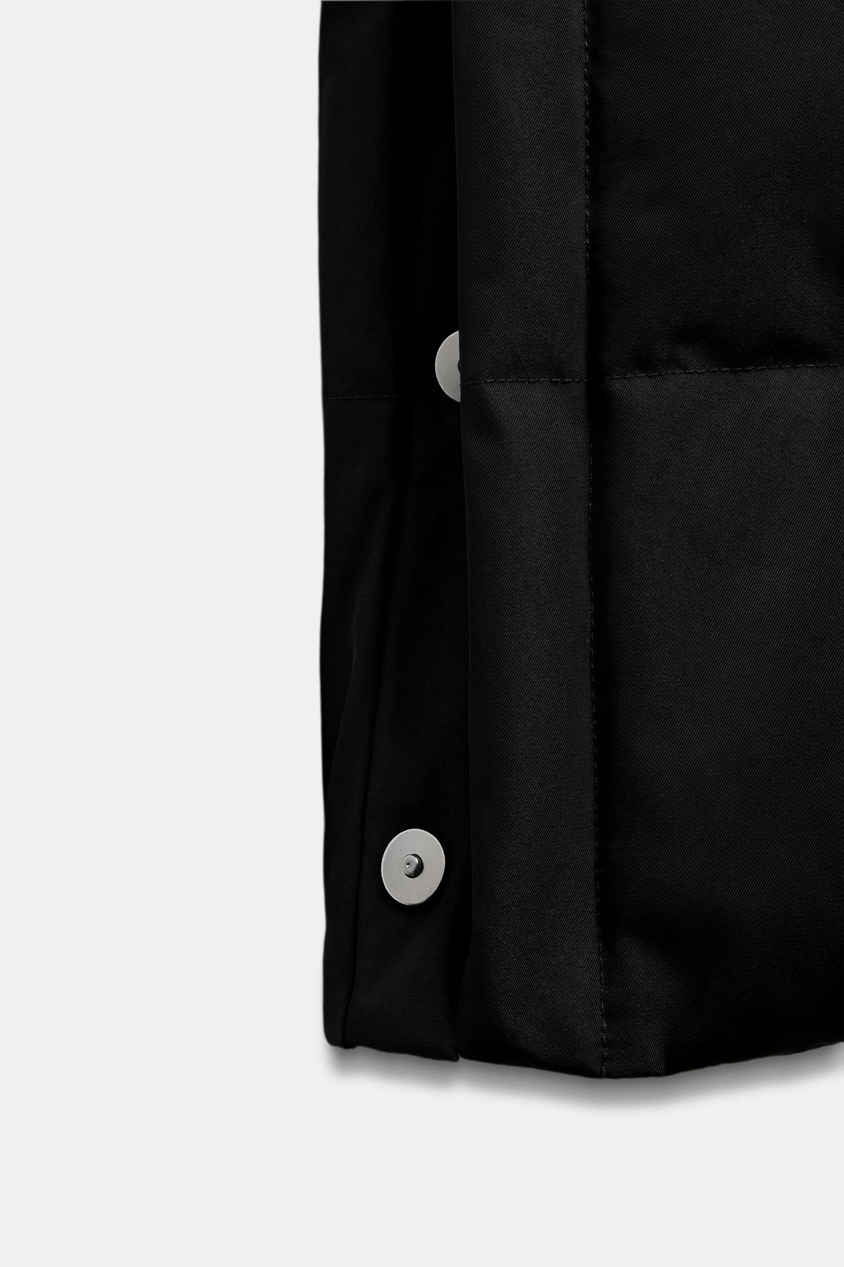 LONG QUILTED ANORAK 70% DOWN 30% FEATHER HOODIE WATER-REPELLENT WINDPROOF Product Image