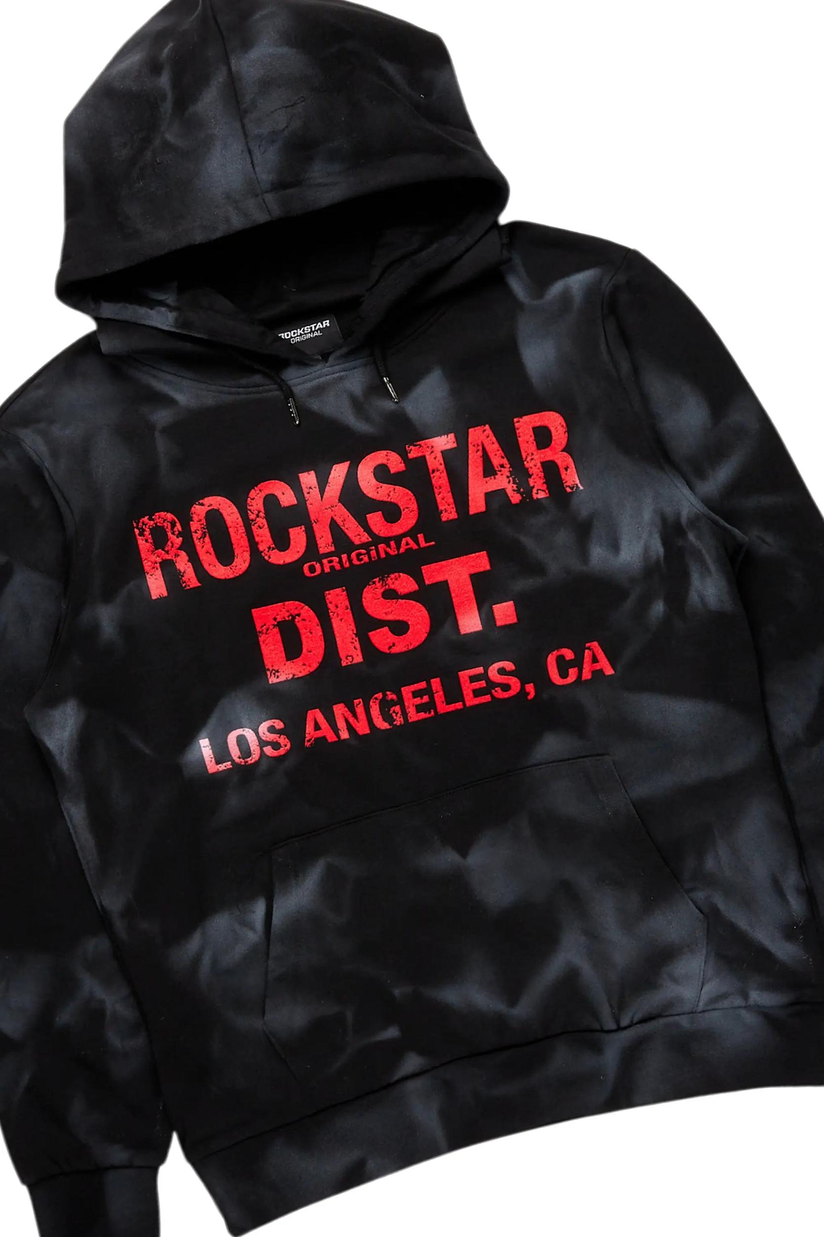 Nelly Black/Red Hoodie/Baggy Track Pant Set Male Product Image