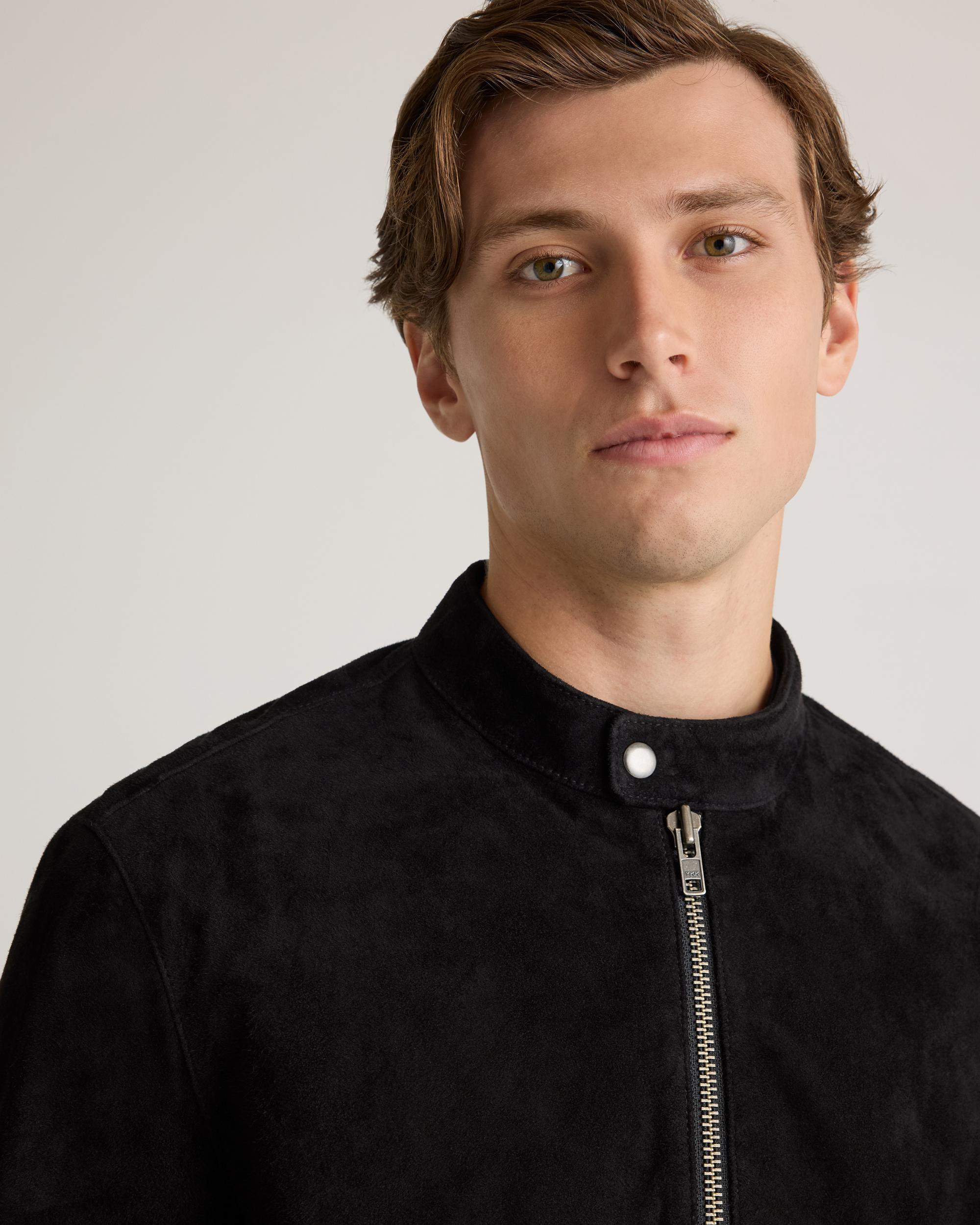 Quince | Men's 100% Suede Café Racer Jacket Leather Product Image