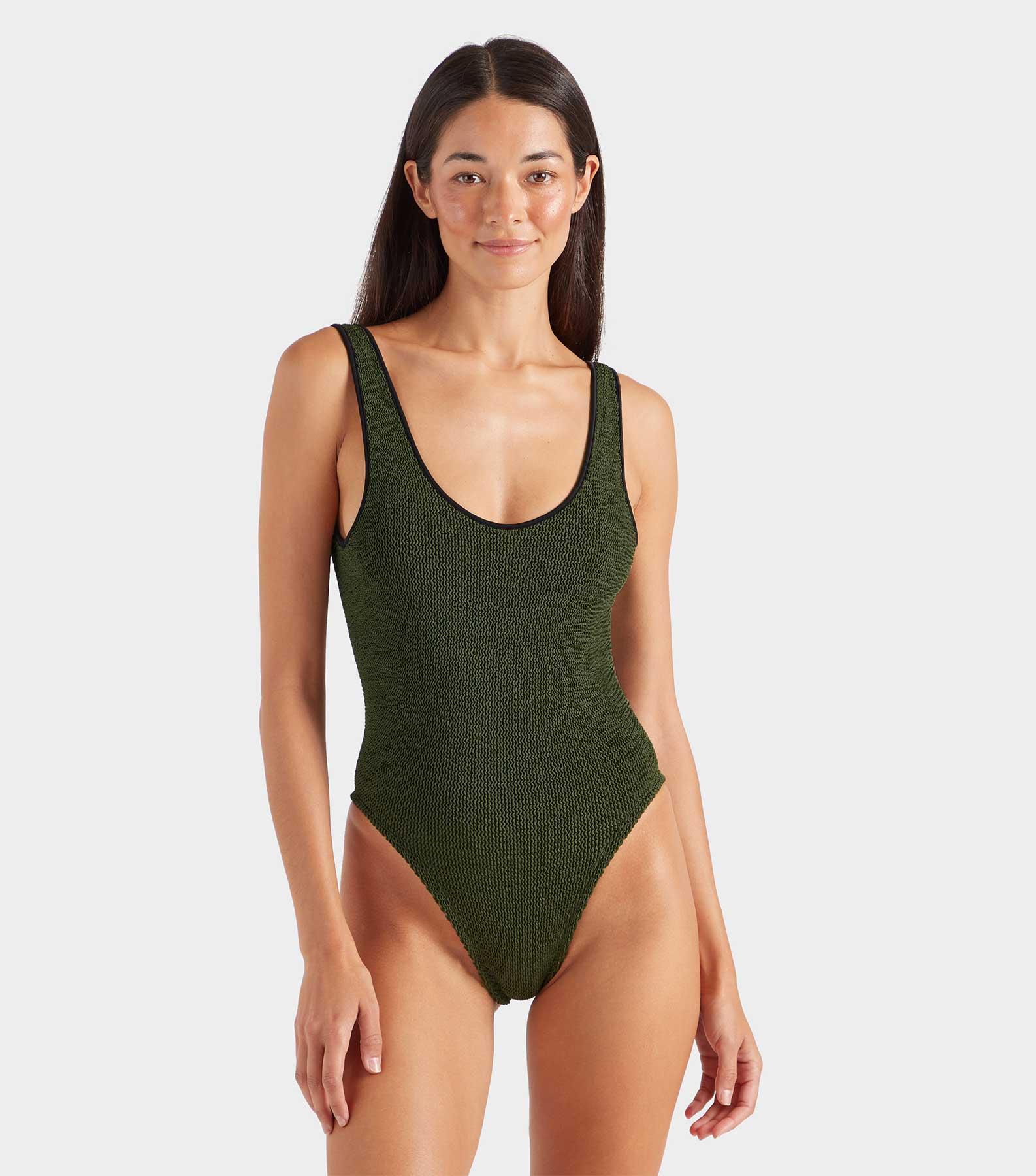 Faye Swim - Metallic Khaki/Black Product Image