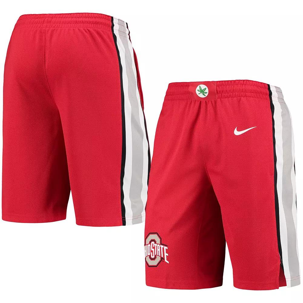 Men's Nike Scarlet Ohio State Buckeyes Replica Performance Basketball Shorts, Size: Large, Red Product Image