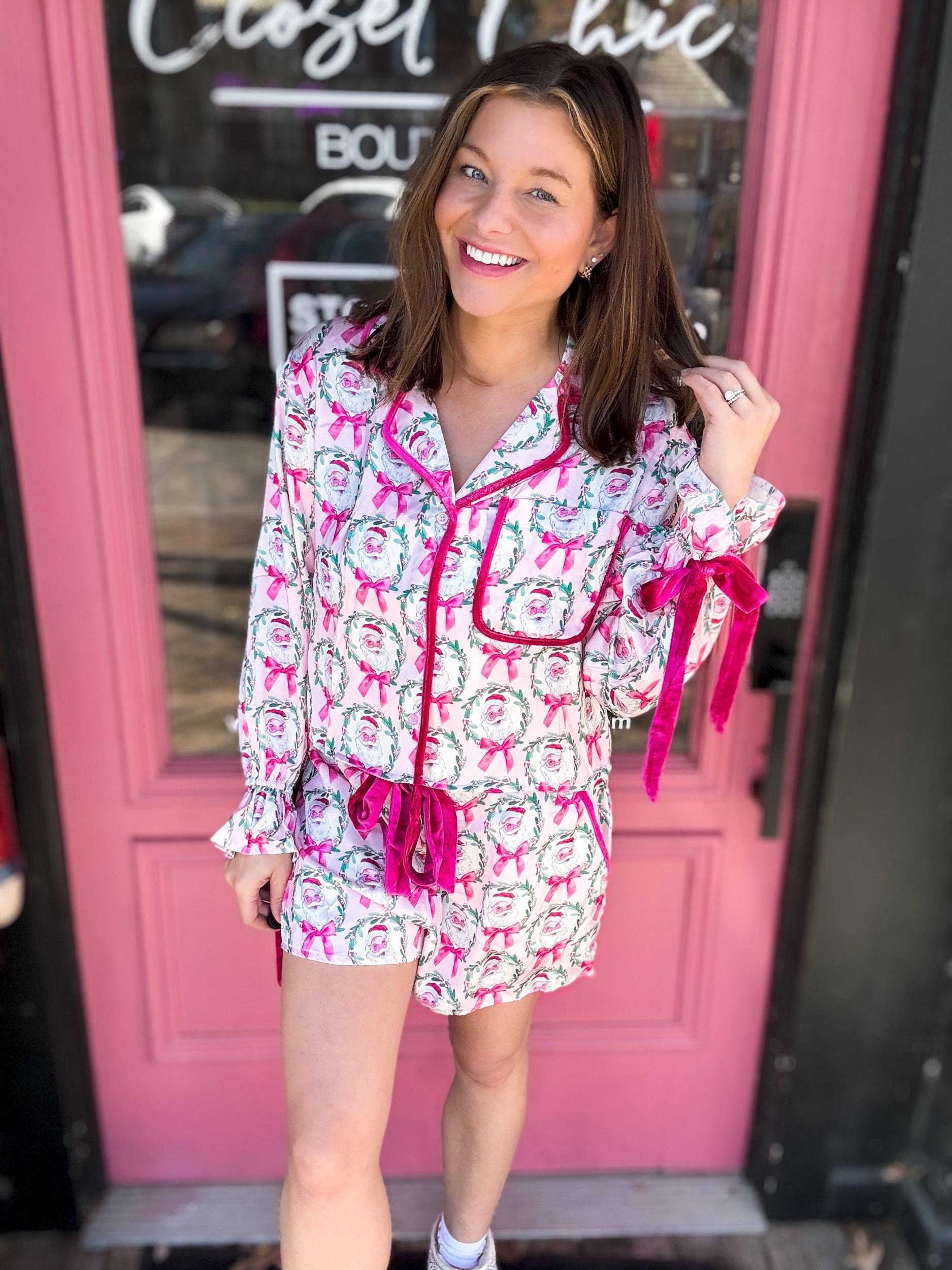 Satin Santa Pajama Set Product Image