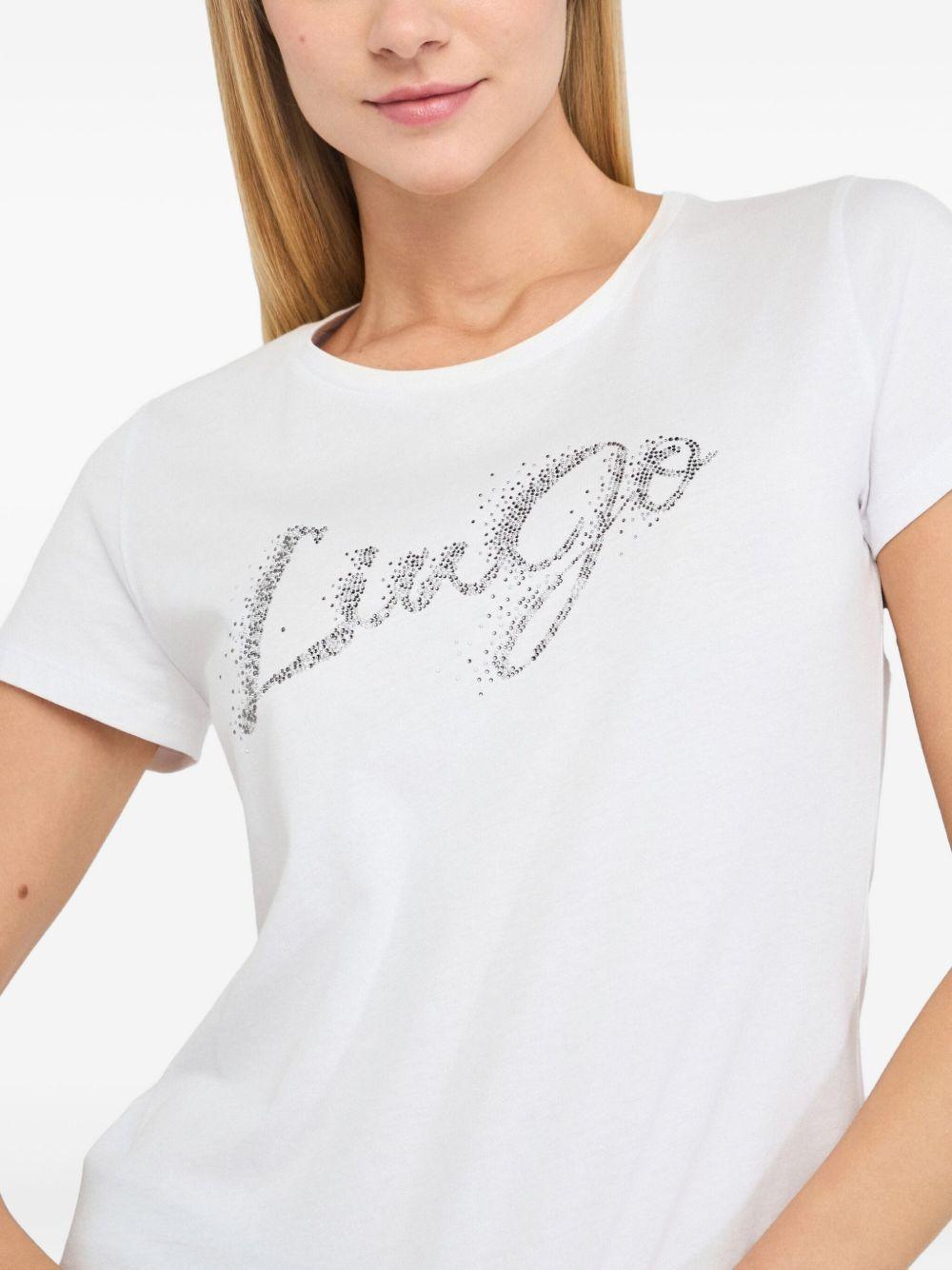 rhinestone-embellished logo T-shirt Product Image