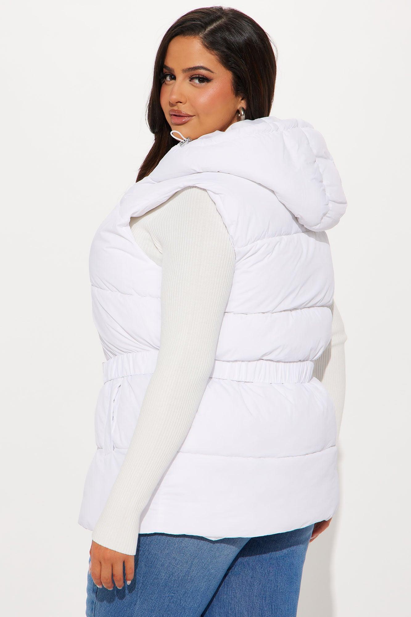 Hold You Down Puffer Vest - White Product Image