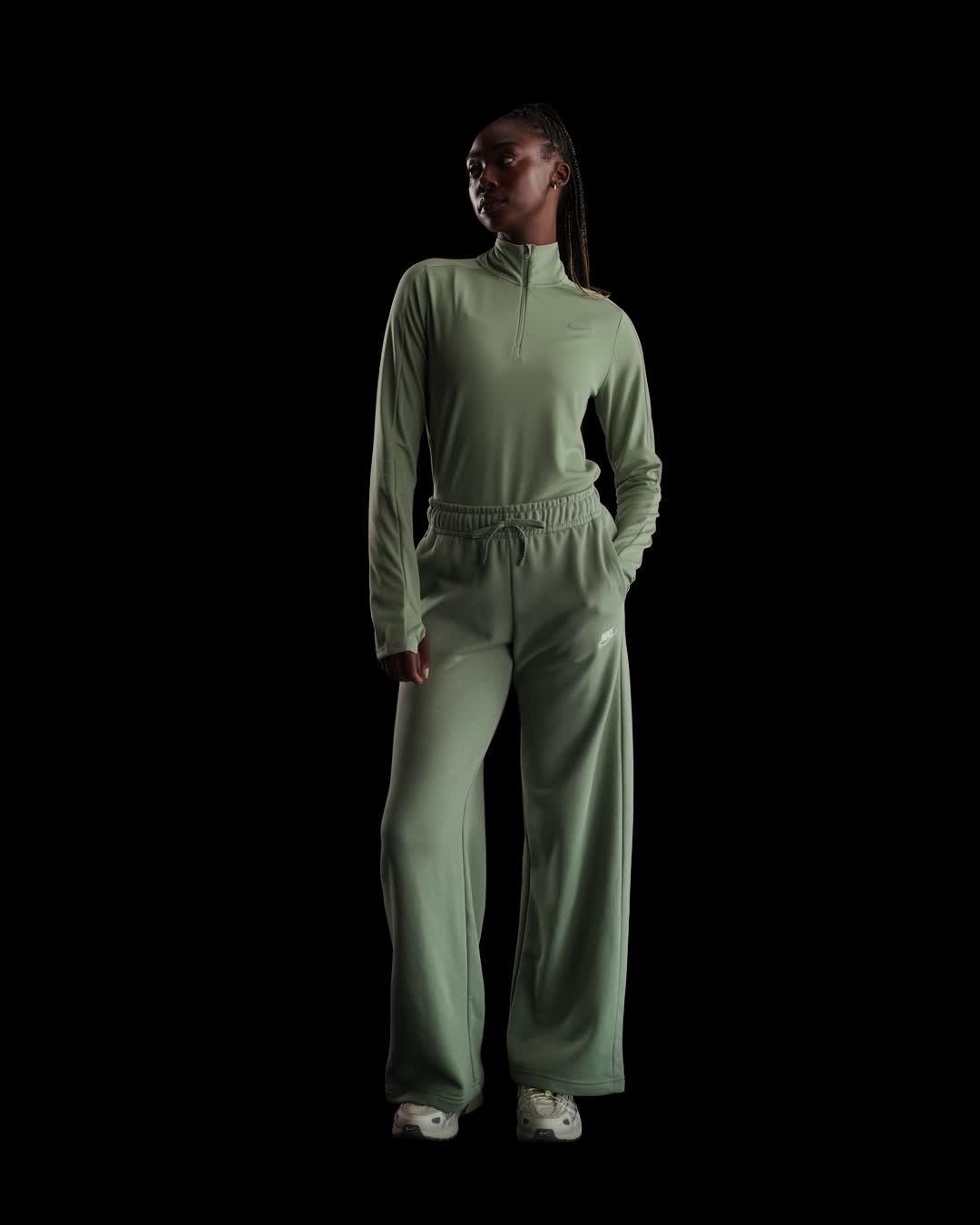 Women's Nike Sportswear Club Fleece Mid-Rise Wide-Leg Sweatpants Product Image