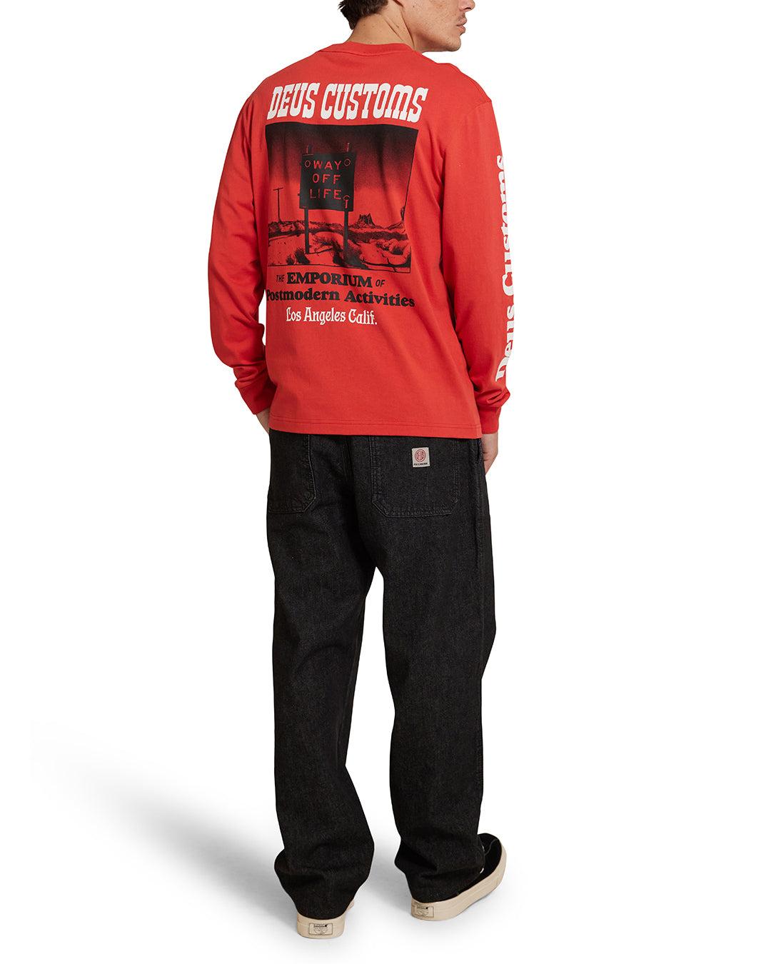 Way Off Long Sleeve Tee - Valiant Red Product Image
