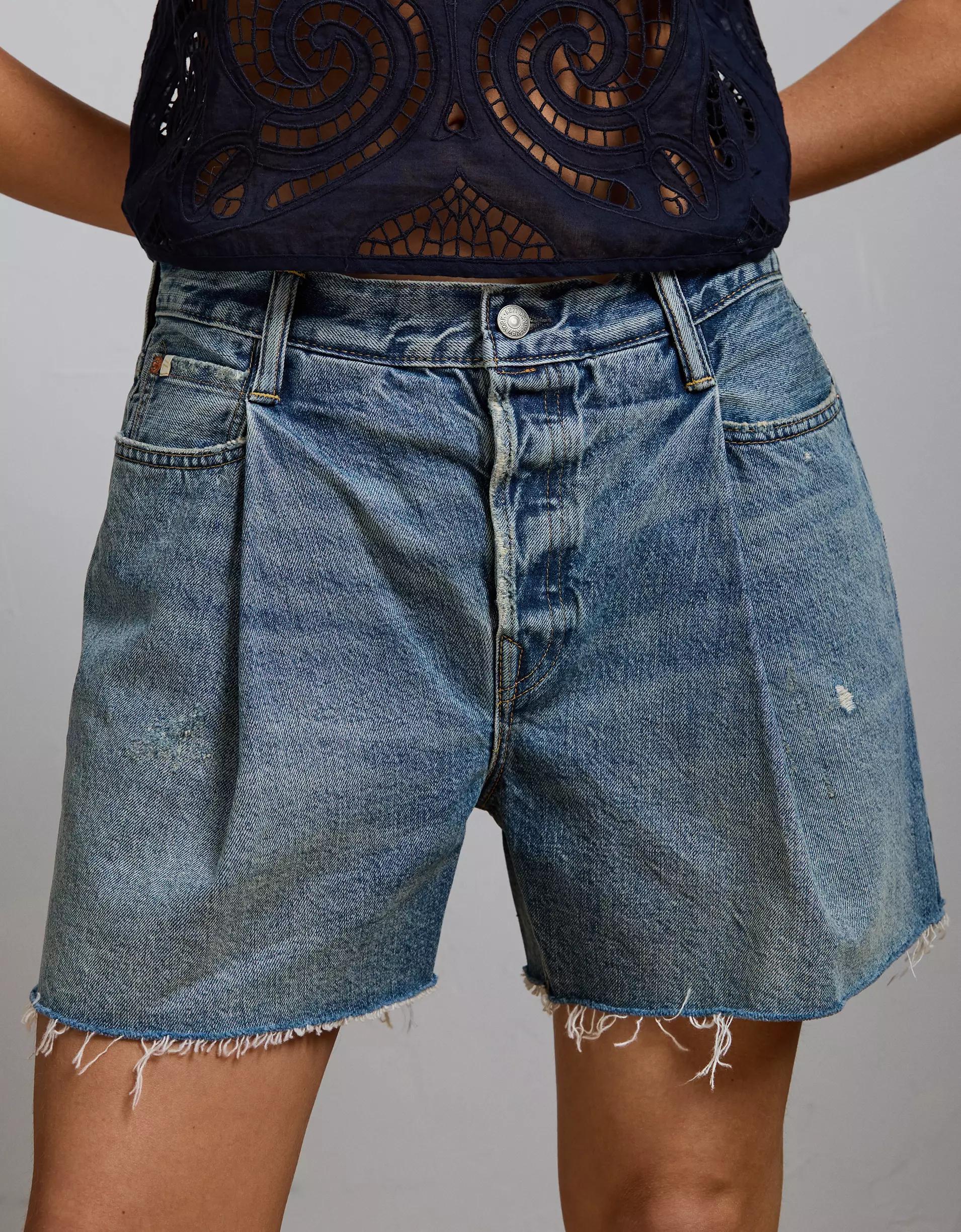 AE77 Premium Baggy Denim Short Product Image