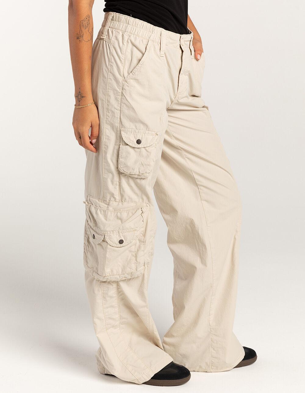 BDG Urban Outfitters Y2K Low Rise Womens Cargo Pants - ECRU Product Image