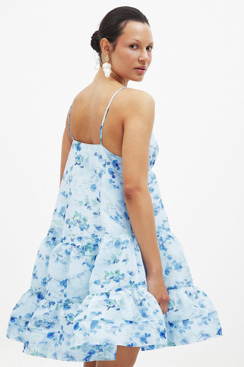 Organza Strap Mini Dress Product Image