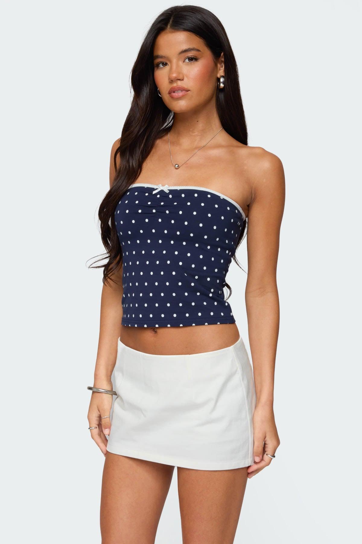 Built In Bra Polka Dot Top Product Image