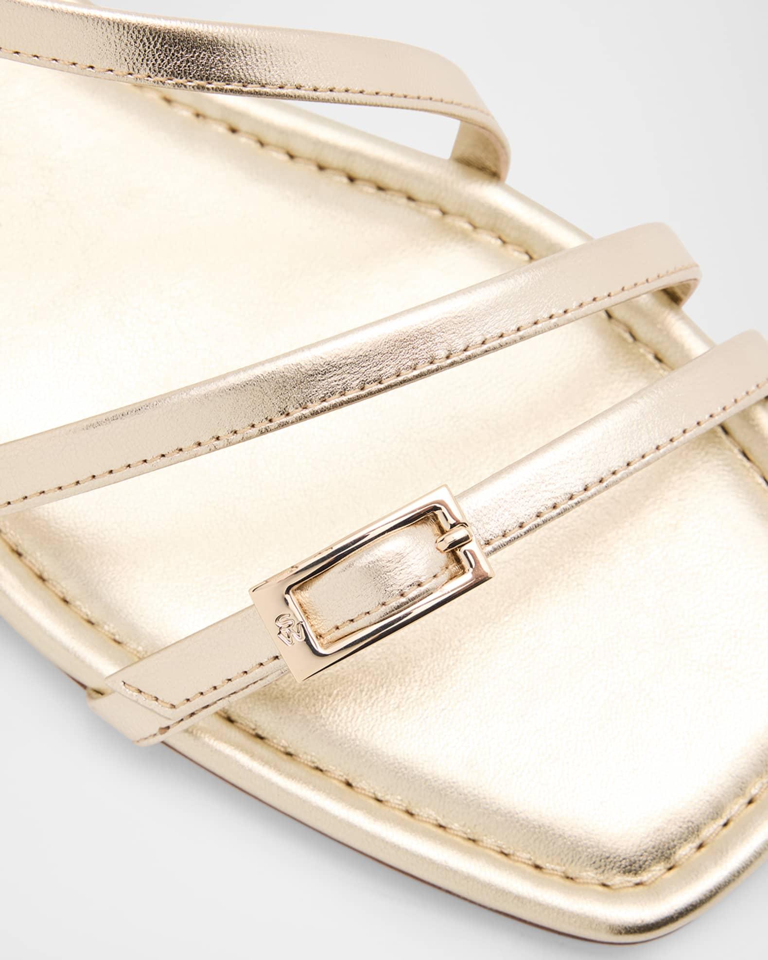 Georgie Metallic Strappy Flat Sandals Product Image