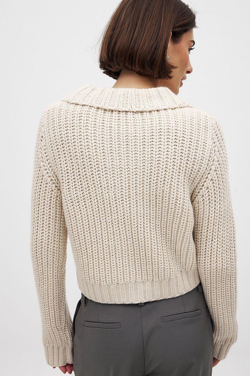Knitted Cardigan Offwhite Product Image