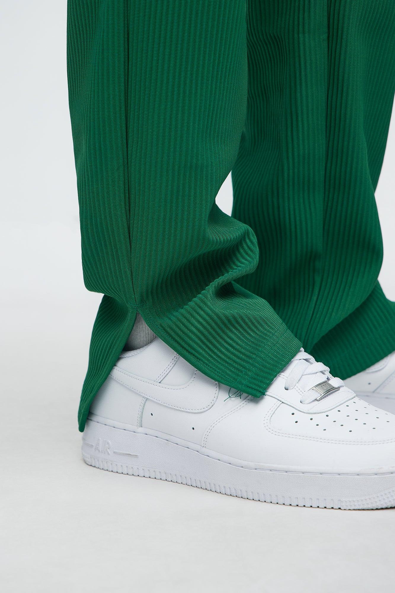 Show Up Slim Slit Pants - Green Product Image