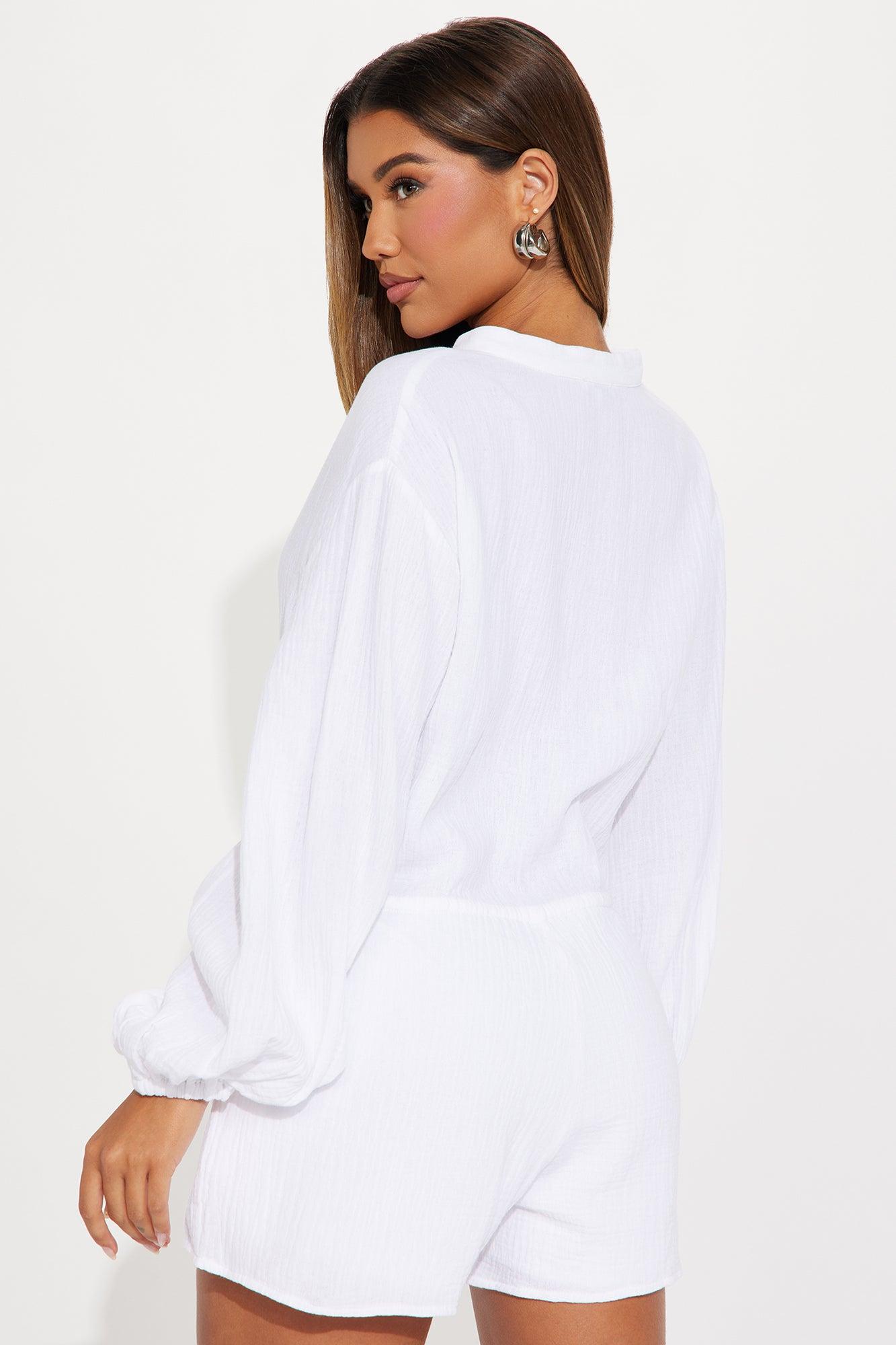 Always Say Goodbye Romper - White Product Image