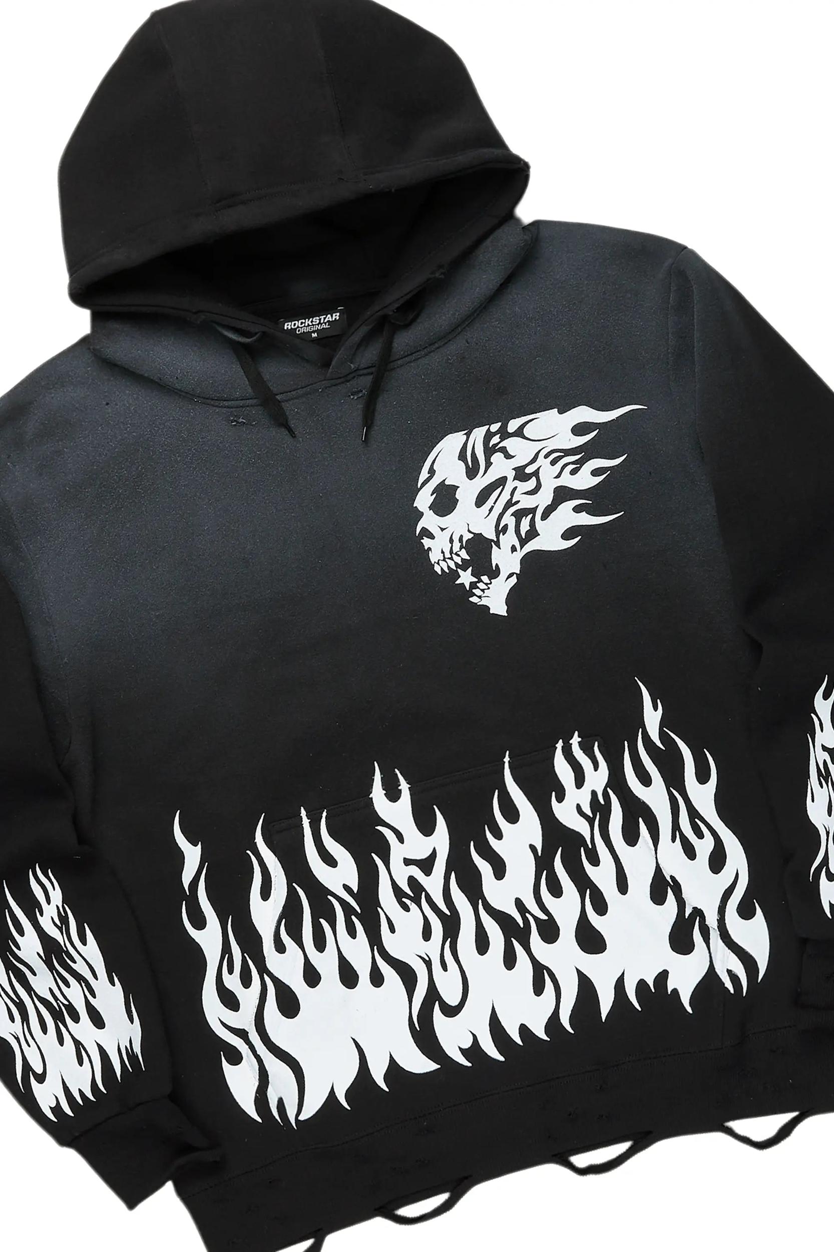 Bubble Black Hoodie & Baha Baggy Fit Jean Bundle Male Product Image