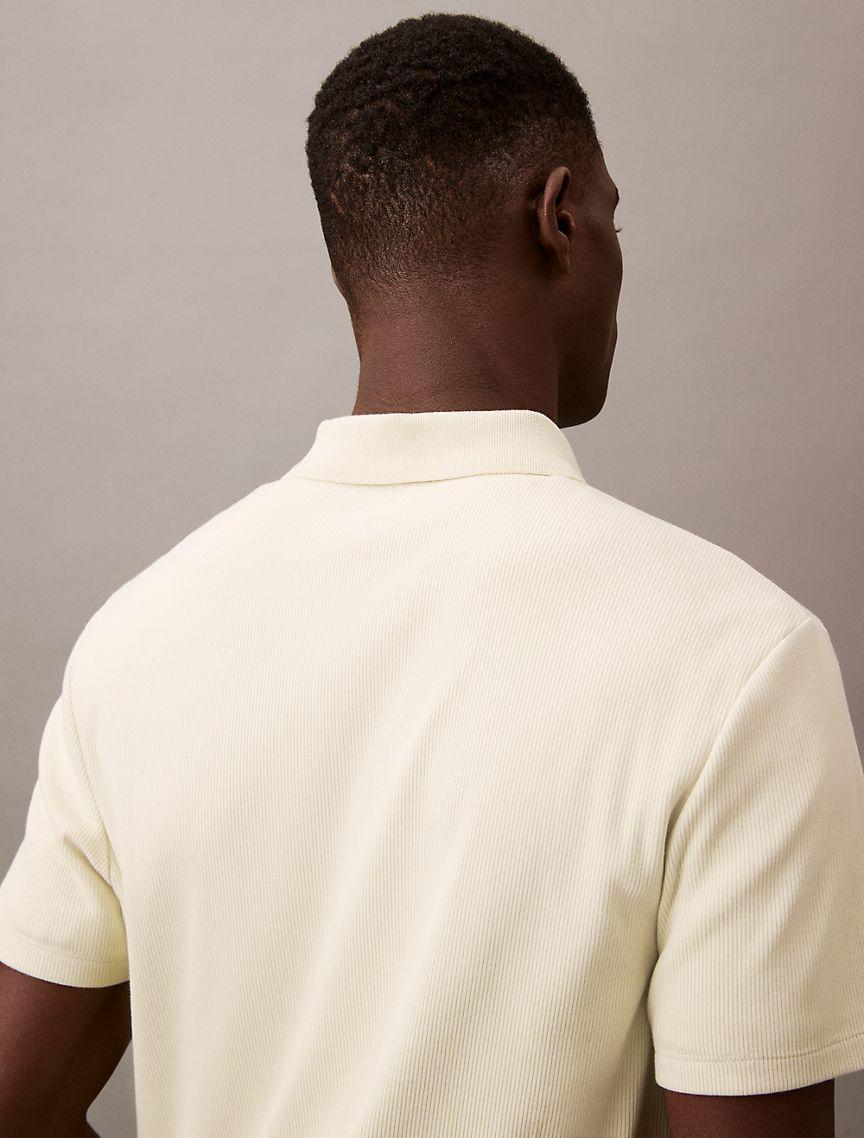 Stretch Fine Rib Polo Shirt Product Image