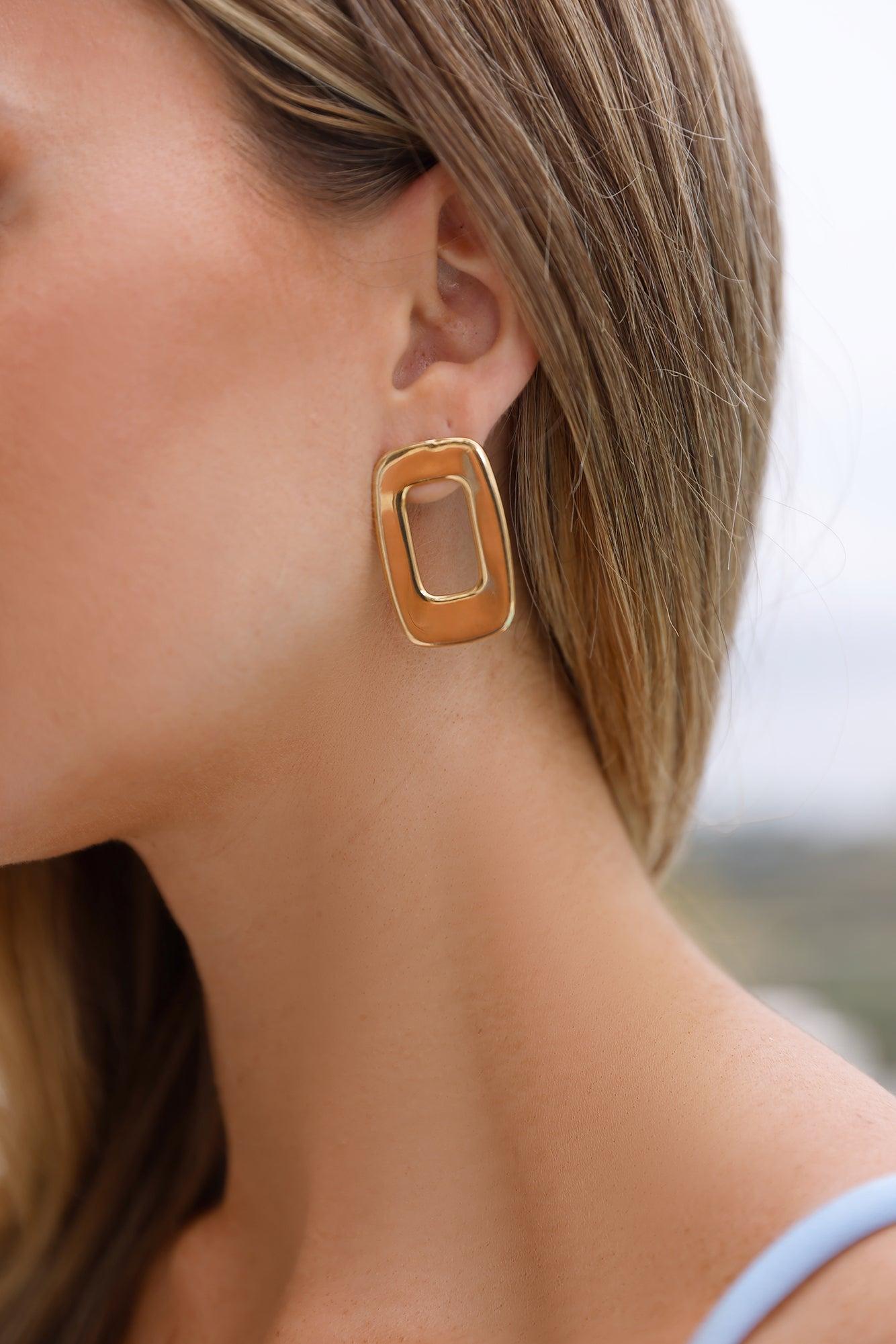 18k Gold Plated Sublime Earrings Gold Product Image