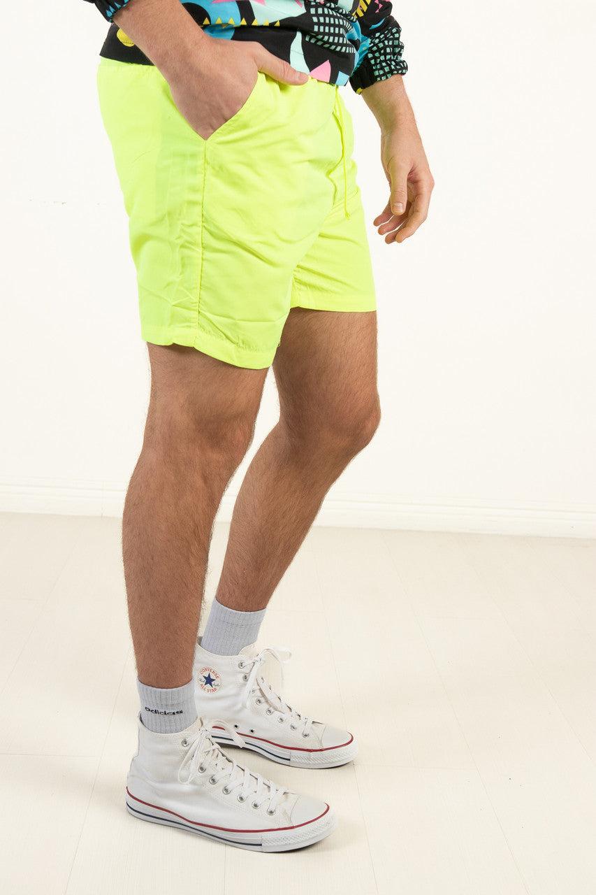 Neon Yellow Nylon Short Product Image